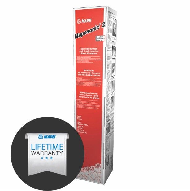 MAPEI MAPESONIC 2
Floor Sound Reduction 160 Sq Ft