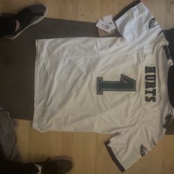 Xl Jalen Hurts White And Green Philly Eagles Jersey 