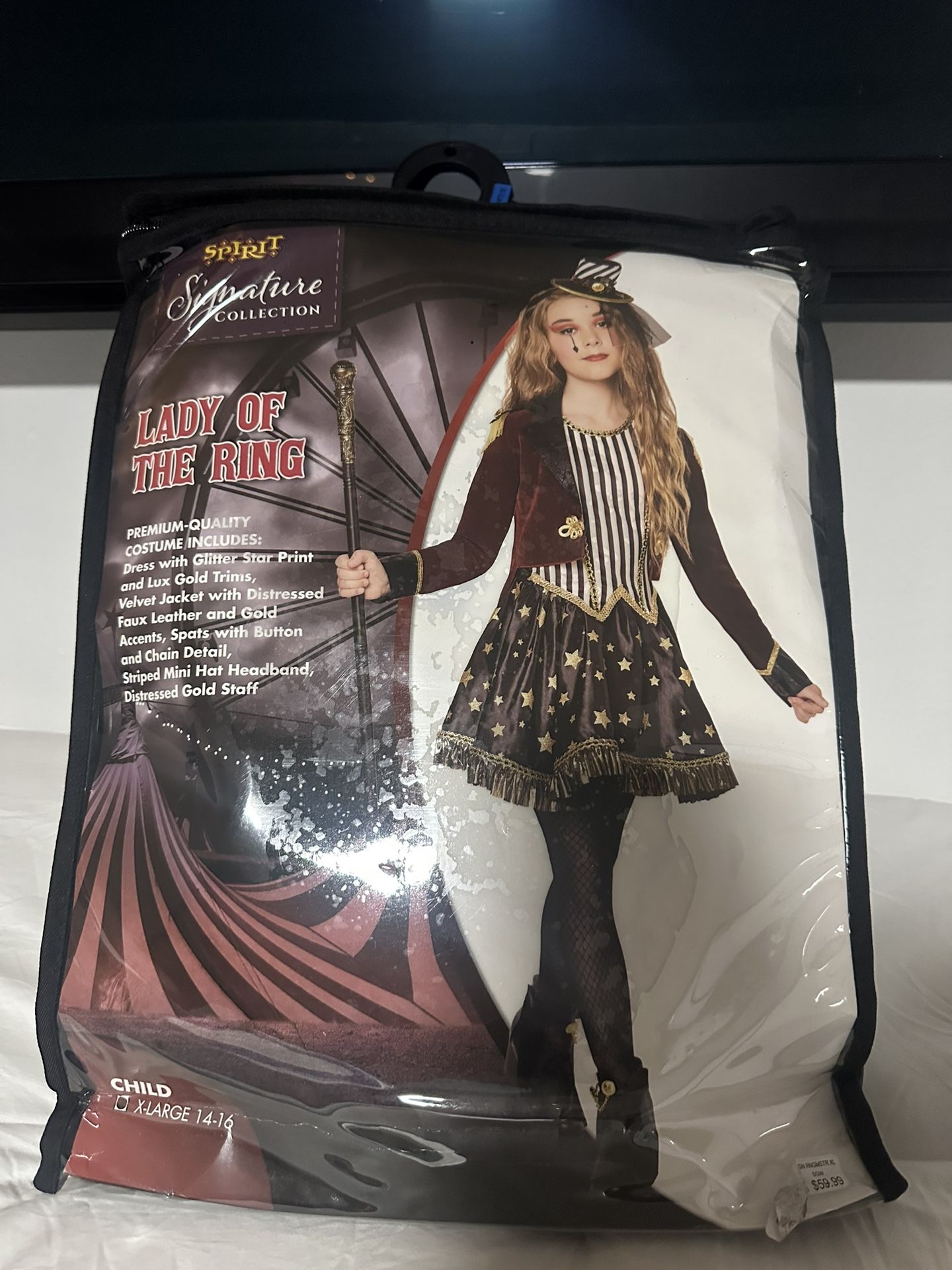 Lady Of The Ring Leader Girls XL 14-16 Runs Small Used One Day Halloween Costume