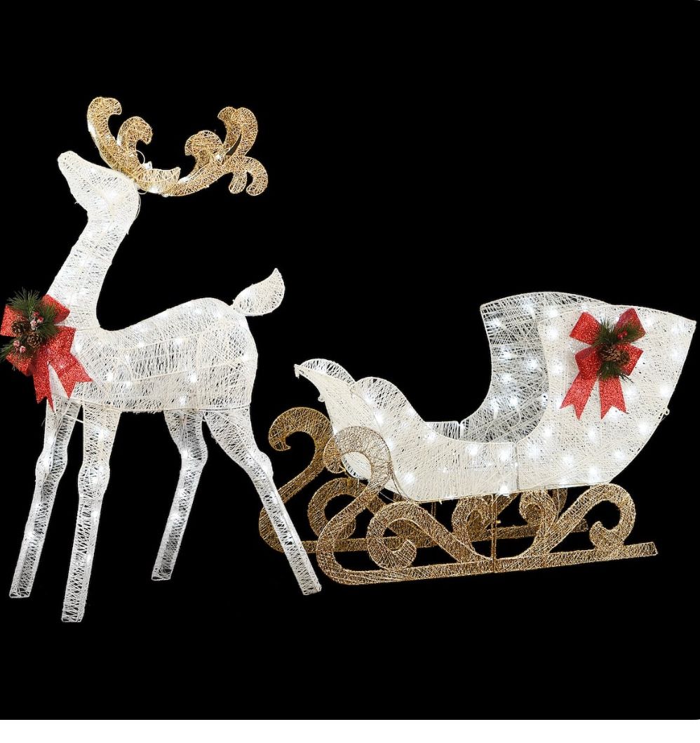 Reindeer With Sleigh 