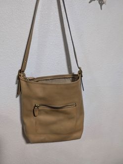 Coach vintage tan leather bucket bag