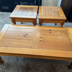 Coffee Table And 2 End Tables 