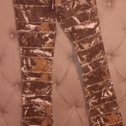 Fashion Nova Mens *** Brand New With Tag! ***Camo Stacked Frayed  Pants Sz. 30