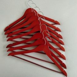 Set Of 8 Wooden Hangers 