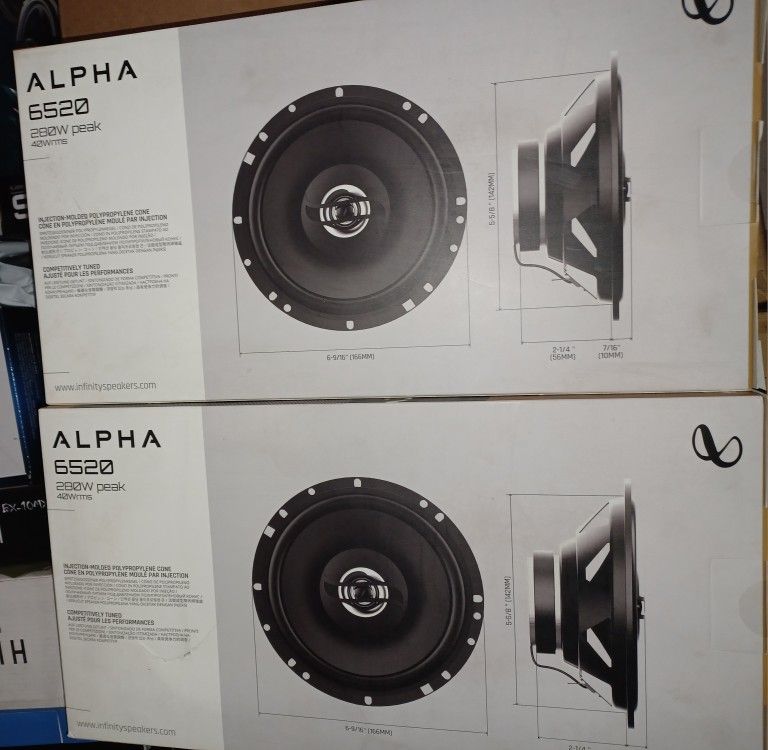 2x Pairs Infinity 6½" Speakers