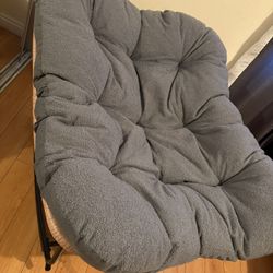 Gray Oversized Indoor/outdoor Rocking Chair 