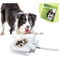 Dog Water Fountain Step On, Outdoor Pet Sprinkler Paw Activated Drinking, Water Toys for Dogs, Water Dispenser Come with Upgrade Copper Valve S