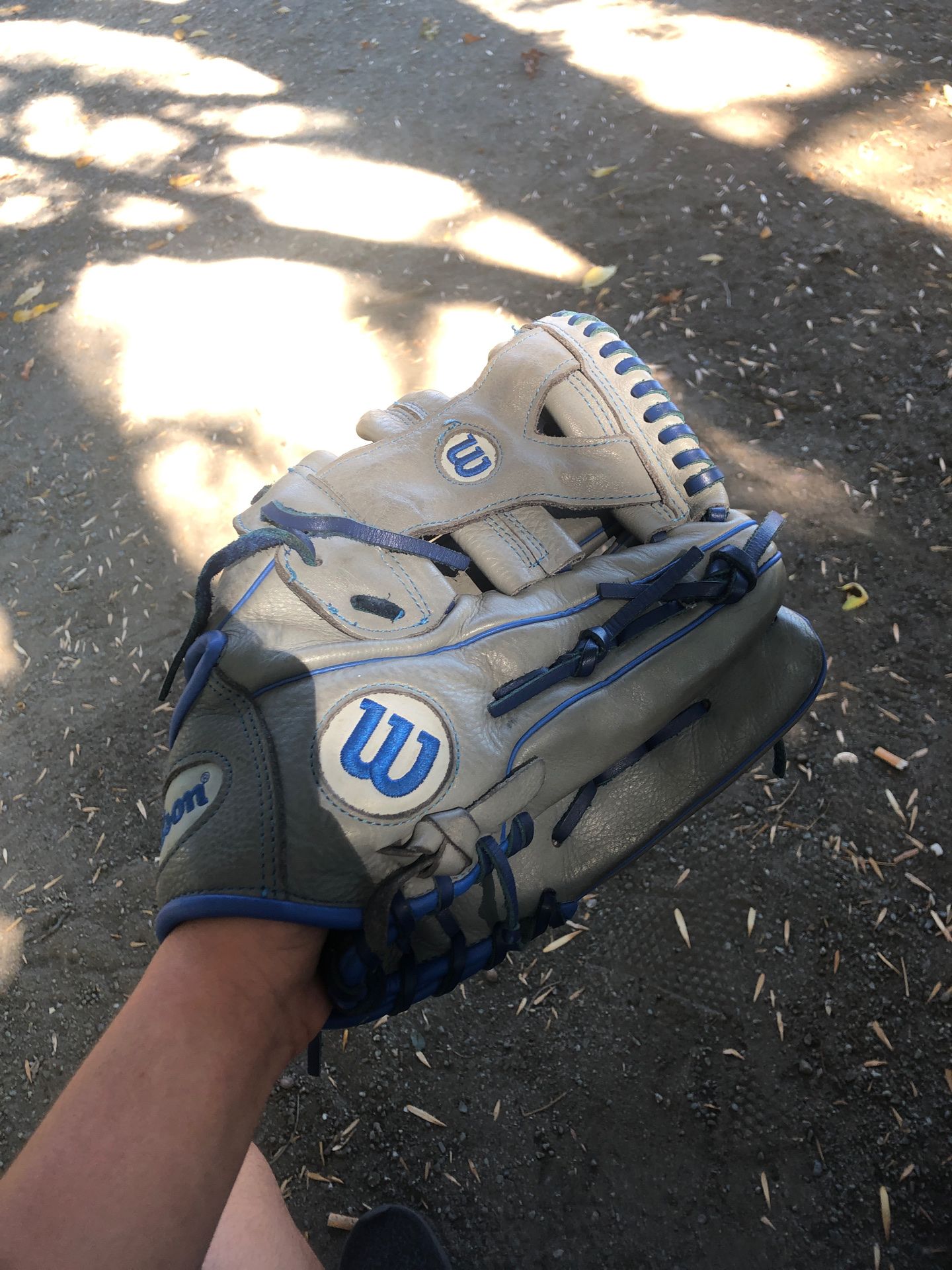 Blue & Gray Wilson Baseball Glove