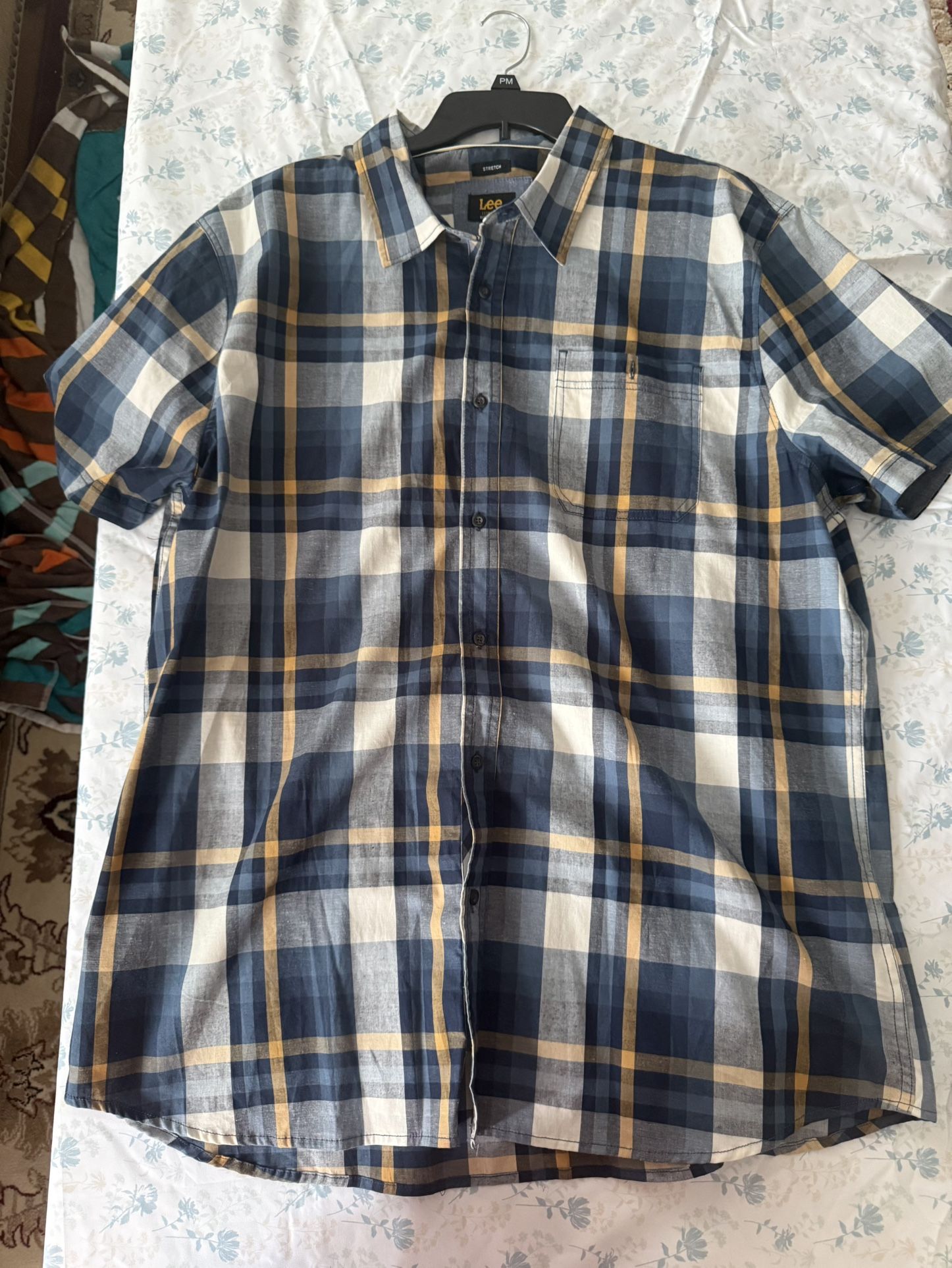 Men's Button Up Plaid Shirt