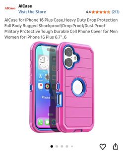 iPhone 16 Plus Case Hot Pink/Sky Purple