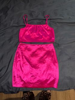 Pink velvet 2 piece set