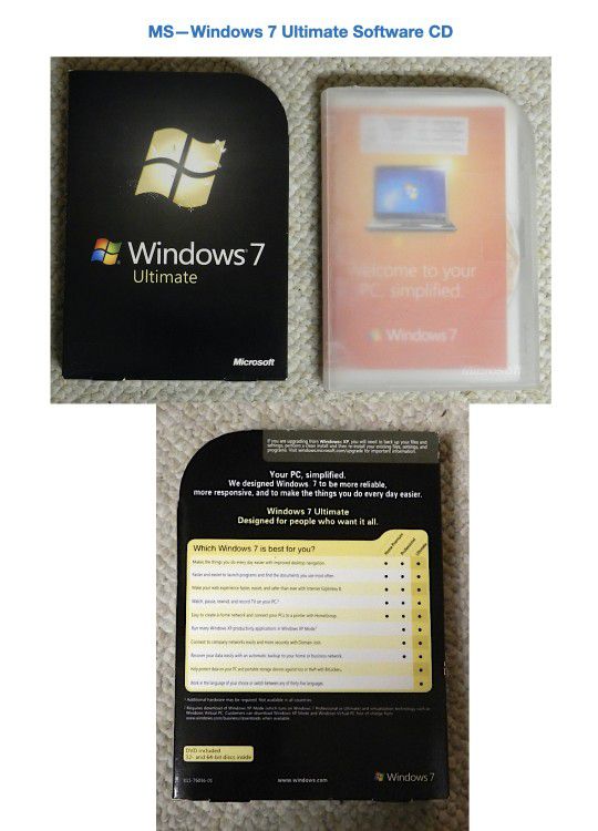 MS-Windows 7 Ultimate + PRODUCT KEY