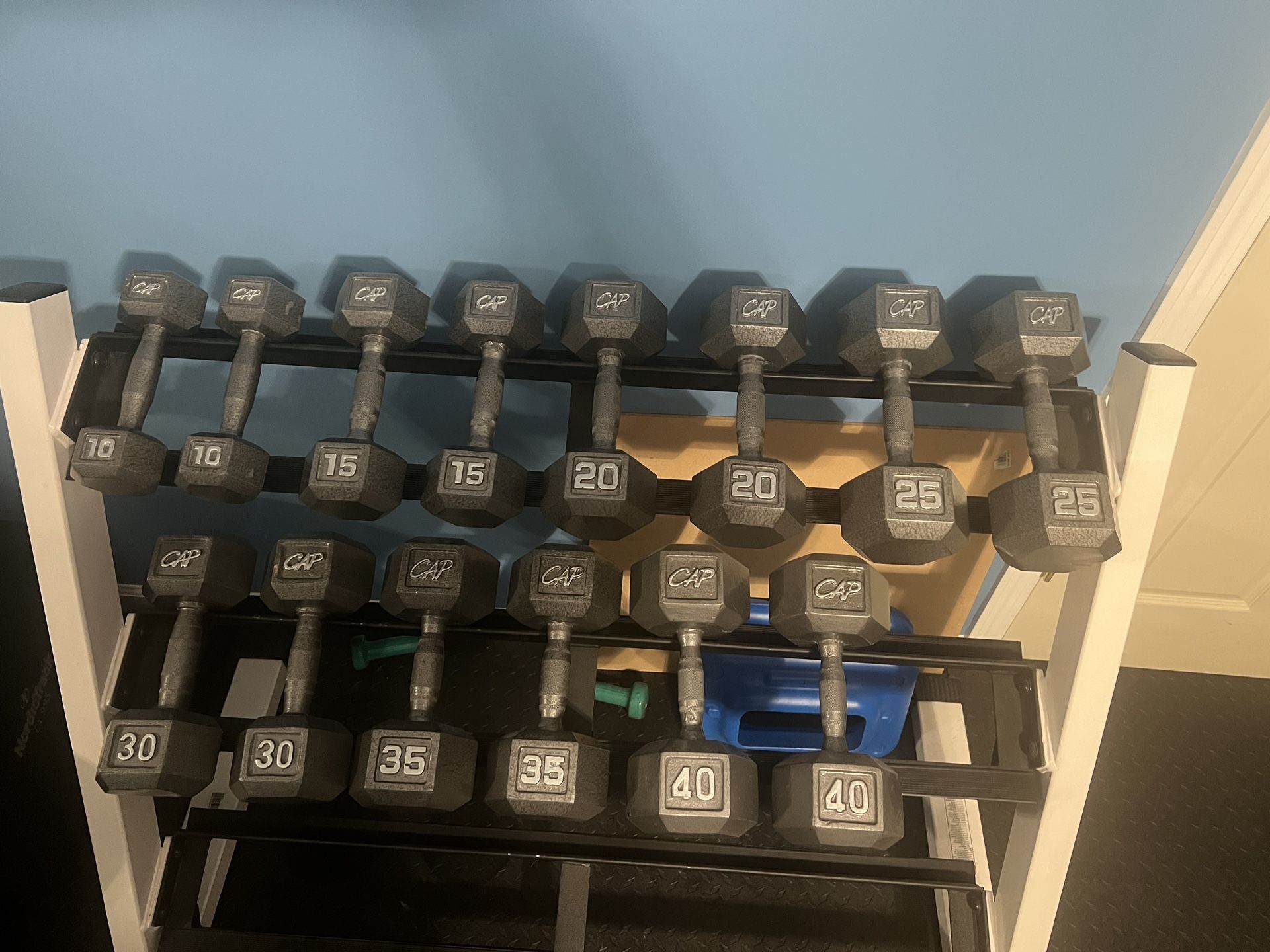 Iron Dumbbell Set 5-40lbs, Cast Iron, Excellent Condition