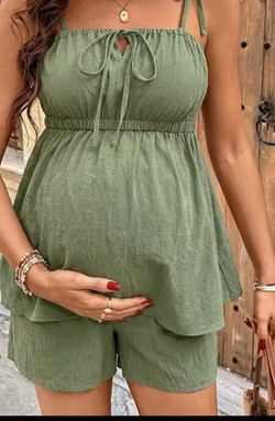 Green maternity 2 piece set