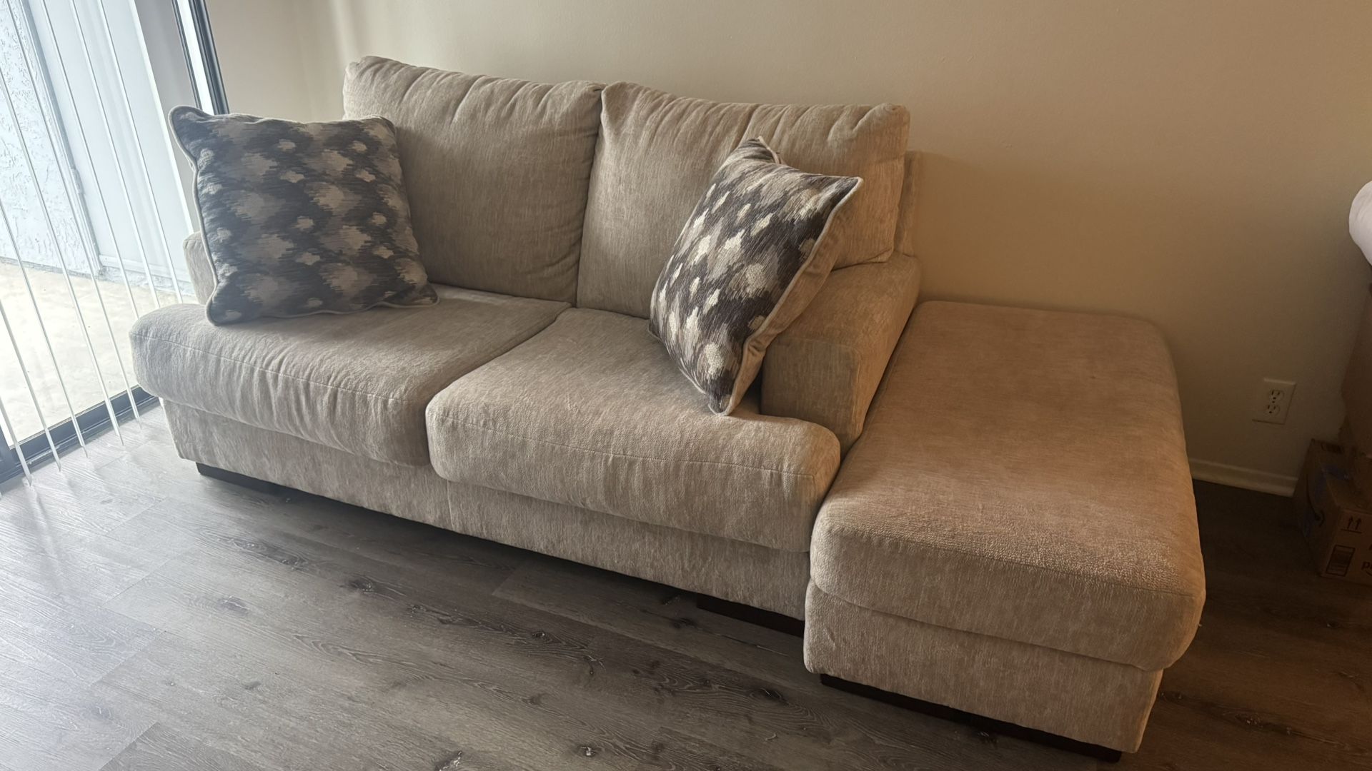 Love Seat Couch with ottoman