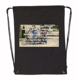 Black Drawstring Bookbag