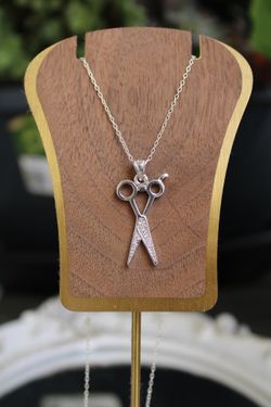 collar de tijeras dos tamaños disponible plata 925