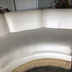 Very comfortable white two piece sectional sofa