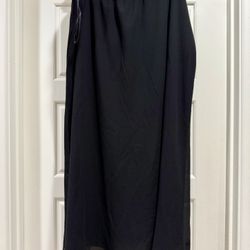 Black Chiffon Half Slip Lined Skirt Size 4X