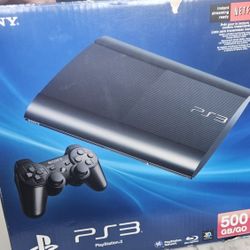 PS3 Super Slim, 500gb, 2 Controllers,  Has Stores Download Any Games U Wanna Play, Like New, Psp, Ps1, Ps2 Ps3 Nes Snes Retrogames