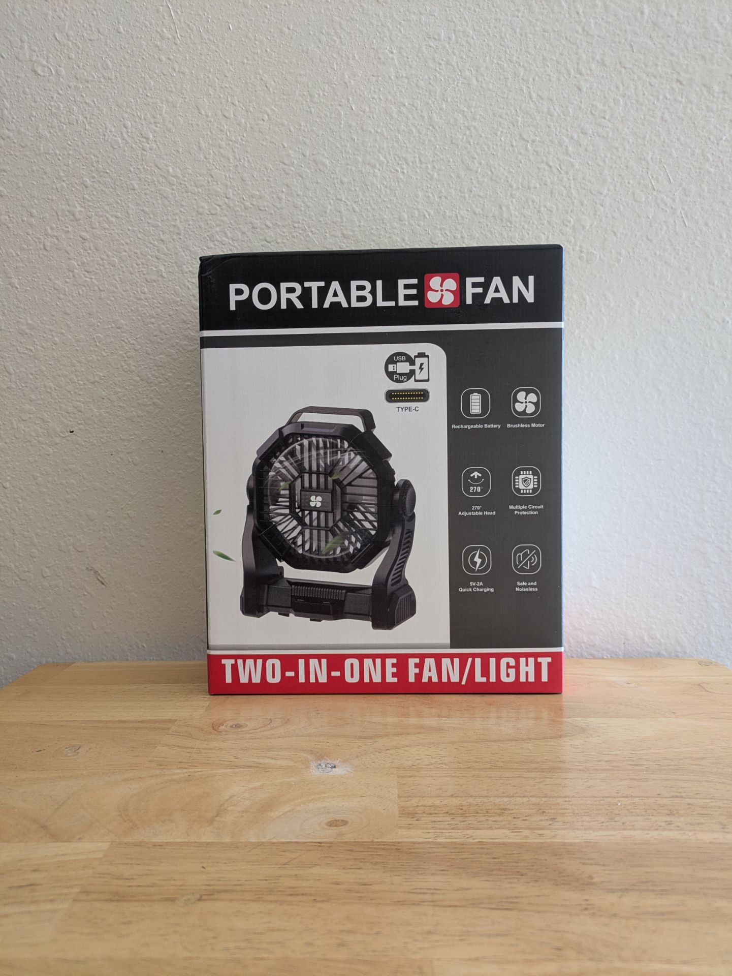 Portable Fan Two - ln - One Fan / Light