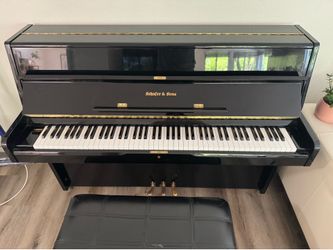 Piano - 42 inch upright ebony - pickup only