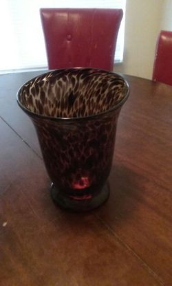 Leopard Glass Vase
