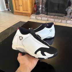 Men 2014 Air Jordan 14 Retro “Black Toe” Size 8.5