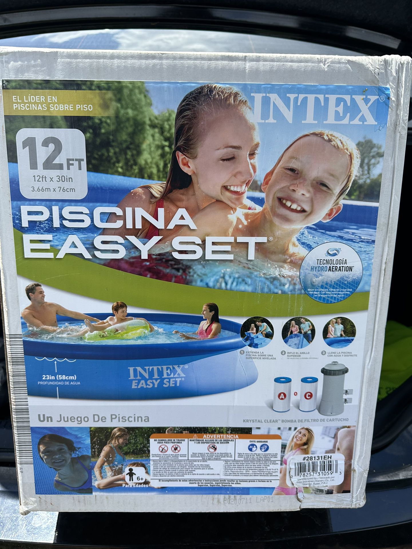 Intex 28131EH 12ft x 30in Easy Set Up Inflatable Swimming Pool Filter Pump