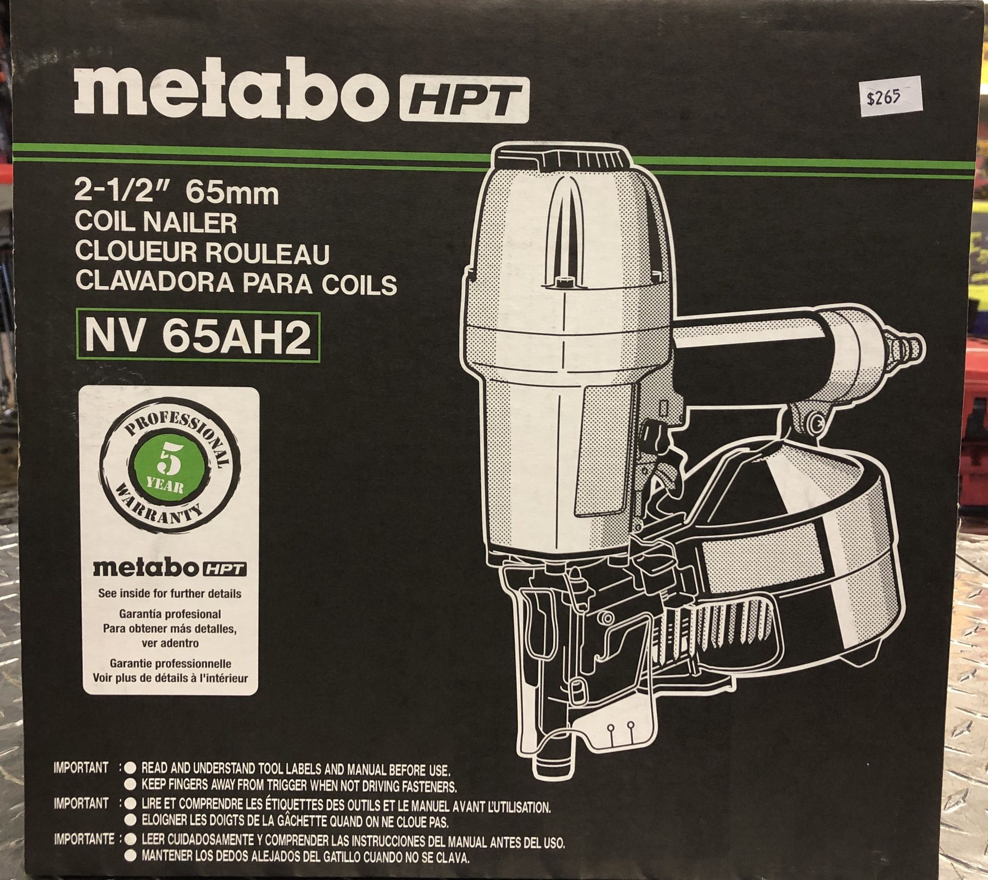 Metabo HPT 2.5” Coil Nailer 