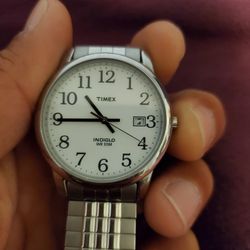 Timex Men's Easy Reader Watch Silver-Tone/Chrome/White/https://offerup.com/redirect/?o=MzhtbW0uTmV3 Baytery , Good https://offerup.com/redirect/?o=V29