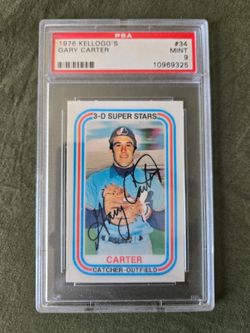 GARY CARTER 1976 Kellogg's #34 PSA Graded Card MINT 9 MLB Montreal ExposGARY CARTER 1976 Kellogg's #34 PSA Graded Card MINT 9 MLB Montreal Expos