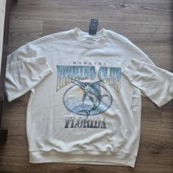 Marlins Fishing Club Florida Graphic Crewneck Sweatshirt 