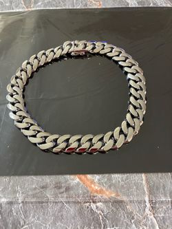 New 18mm 20inch Silver Cuban Link Chain Bracelet