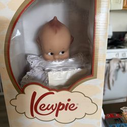 Kewpie Doll In Purple Gingham Dress