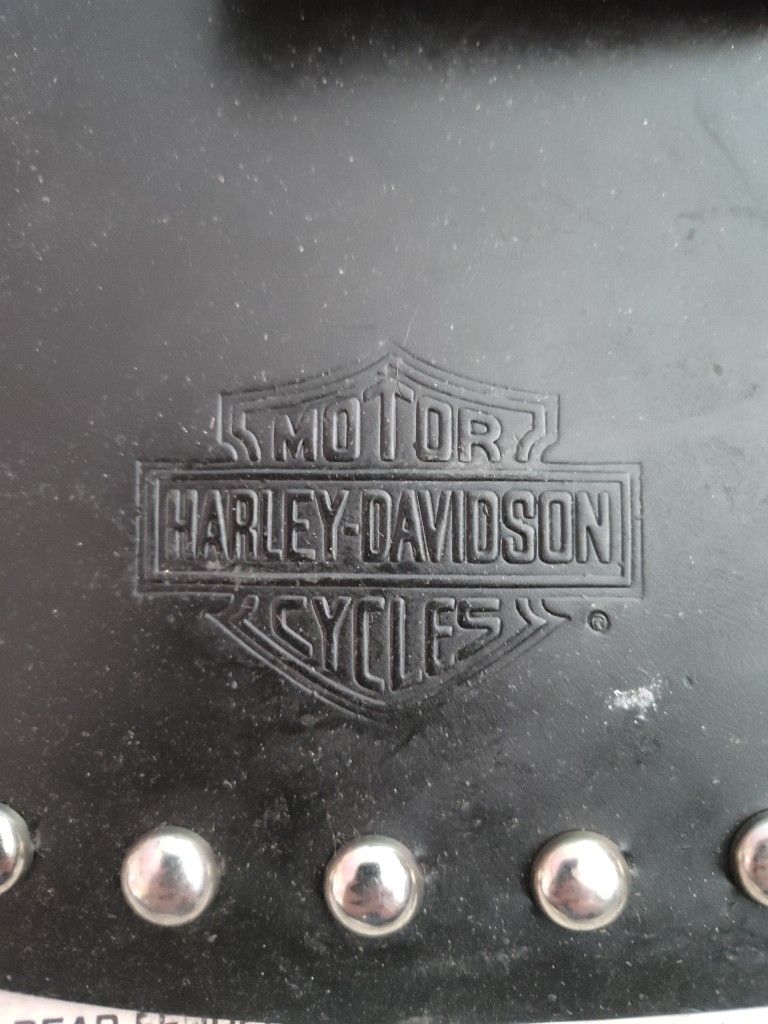 1989 Harley Davidson Mud Flap With Screws. Leather