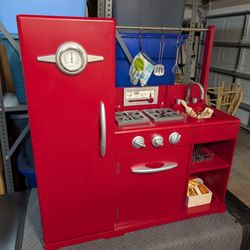 Pottery Barn Kitchen Playset stocked with Melissa and Doug Items