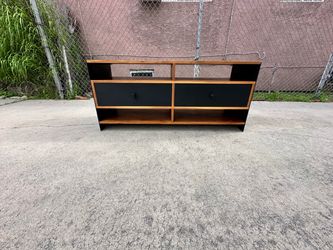 Crate And Barrel Mid Century Modern Media Console Entertainment Center Tv Stand Cabinet Credenza