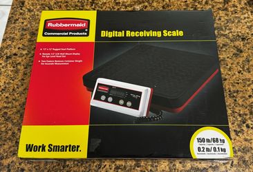 RUBBERMAID Digital Receiving Scale    ✔️ 12” x 12” Rugged Steel Platform 