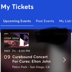 Elton John Tickets Petco Park