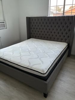 King bed and mattress