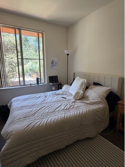 Queen size bed frame and mattress