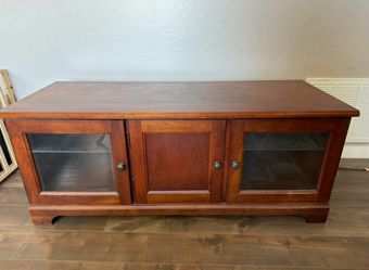 Solid oak entertainment center