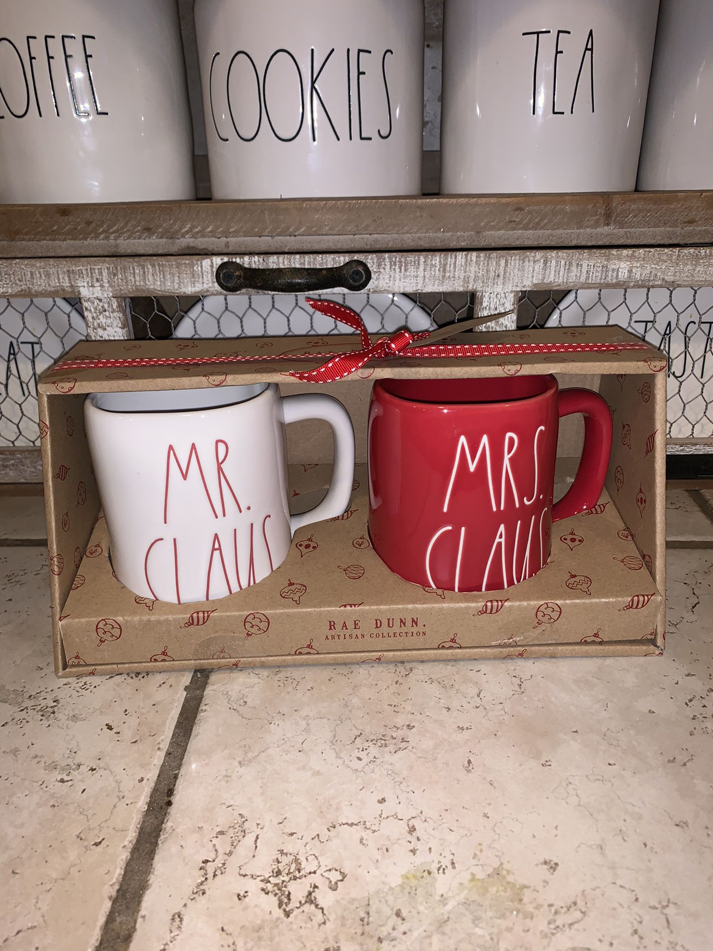 Rae Dunn mr and Mrs Claus