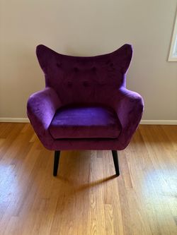 Purple Velvet Chair