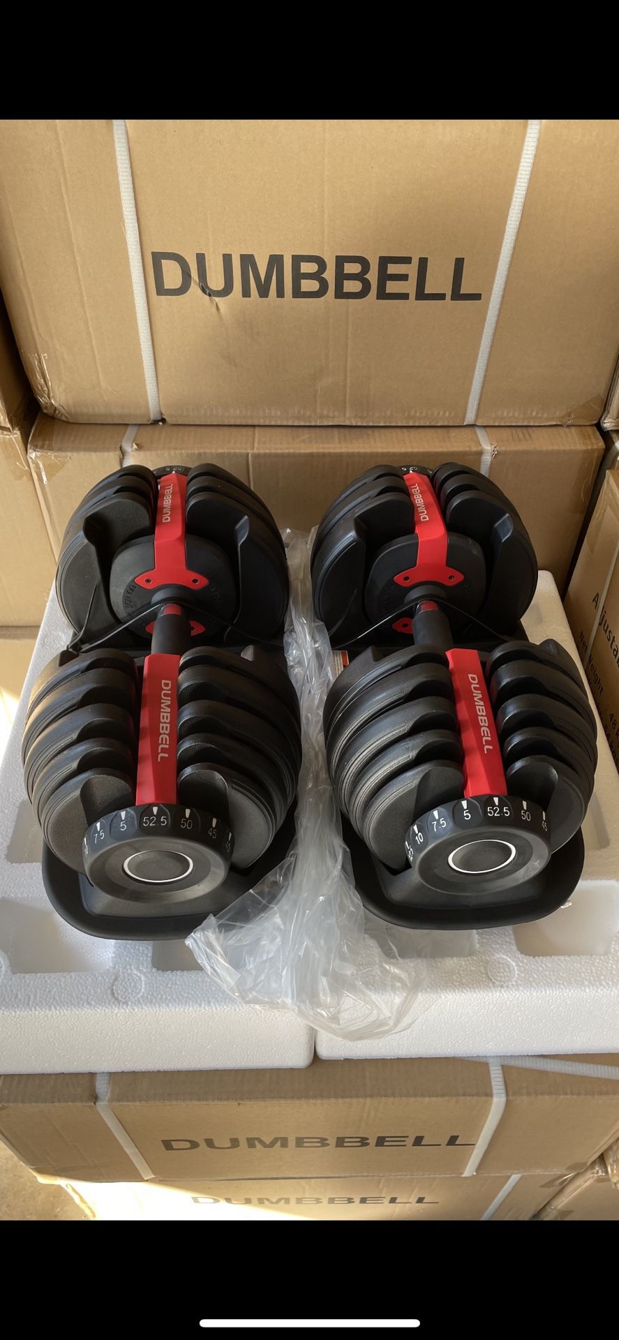 New Adjustable Dumbbell Pairs
