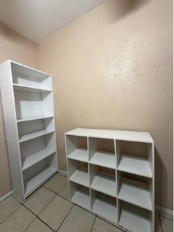 White Storage Shelf Set