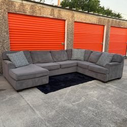 FREE DELIVERY! Gray U-Shaped Sectional Couch