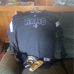 2 Xl Rams Knit Jersey With Beanie 