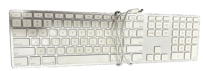 Apple A1243 Aluminum Wired Keyboard MB110LL/A🚀Full Size, Slim, Mac, Genuine OEM